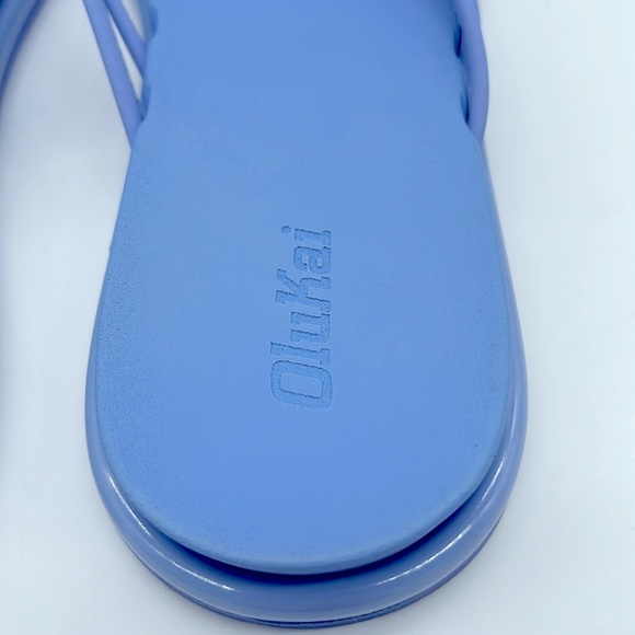 OluKai Women’s ‘Ākau Flip Flop Sandals Cloud Blue Size 10 New with Tags - Picture 7 of 9